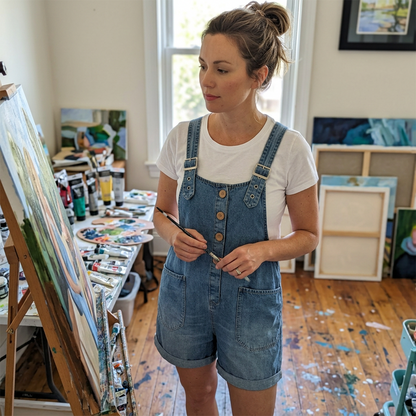Combinaison en jean décontractée pour femme