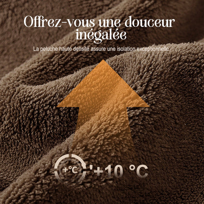 🧥 60% DE RÉDUCTION! ✨ Manteau Décontracté à Capuche Zippé en Peluche pour Femme - Doublure Polaire avec Poche Cachée pour un Style Confortable et Chaud ❄️🛍️