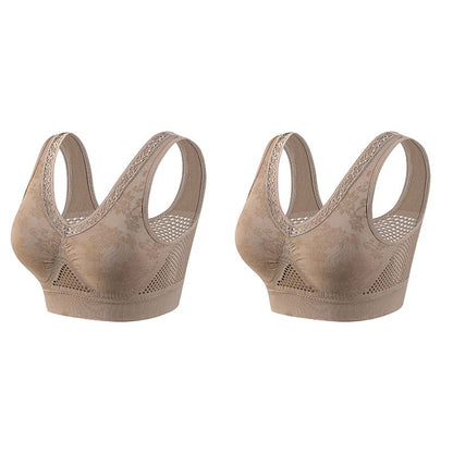 👙 Soutien-gorge confortable, offrant un bon maintien et respirant pour femmes matures | Sans armatures, en coton, grandes tailles – Paiement à la livraison ✨