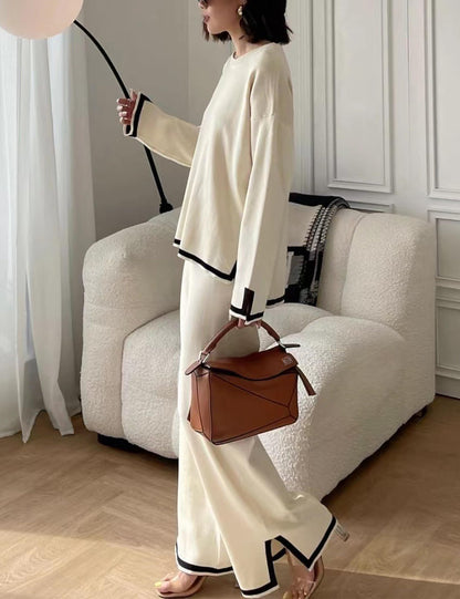 Ensemble de détente élégant en maille élastique