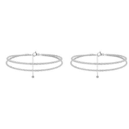 💜Délicat bracelet de cheville étanche en couches