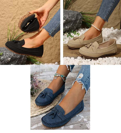 🔥Promotion du dernier jour 50% de réduction - Mocassins confortables et souples de style vintage avec nœud pour femmes
