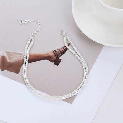 💜Délicat bracelet de cheville étanche en couches