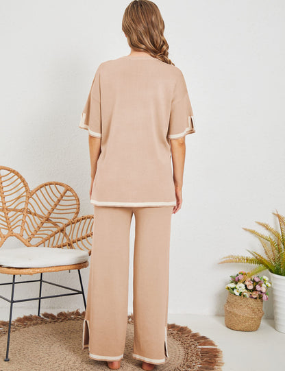 Ensemble de détente élégant en maille élastique