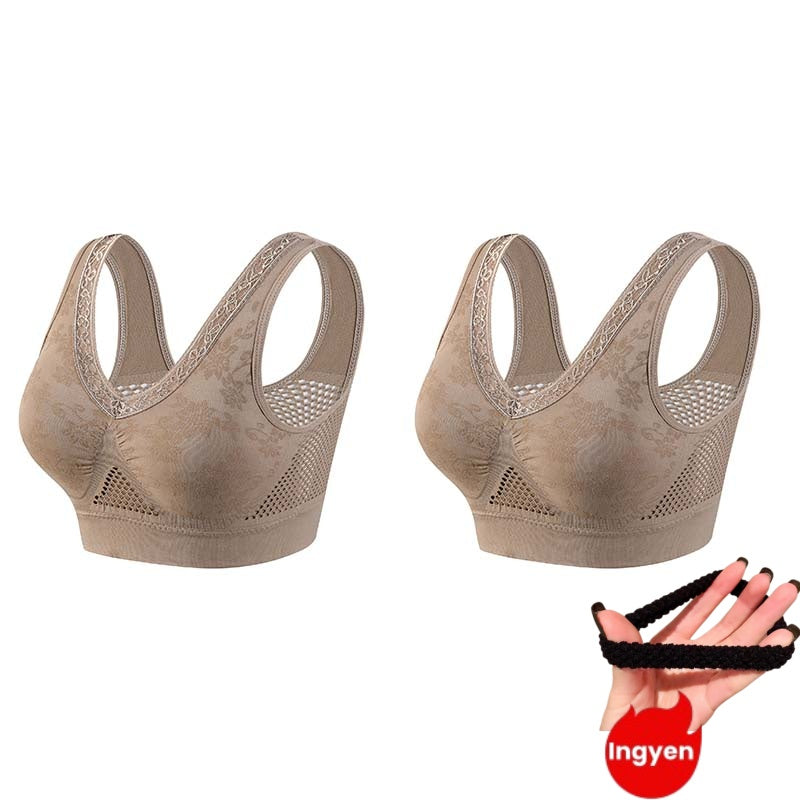👙 Soutien-gorge confortable, offrant un bon maintien et respirant pour femmes matures | Sans armatures, en coton, grandes tailles – Paiement à la livraison ✨