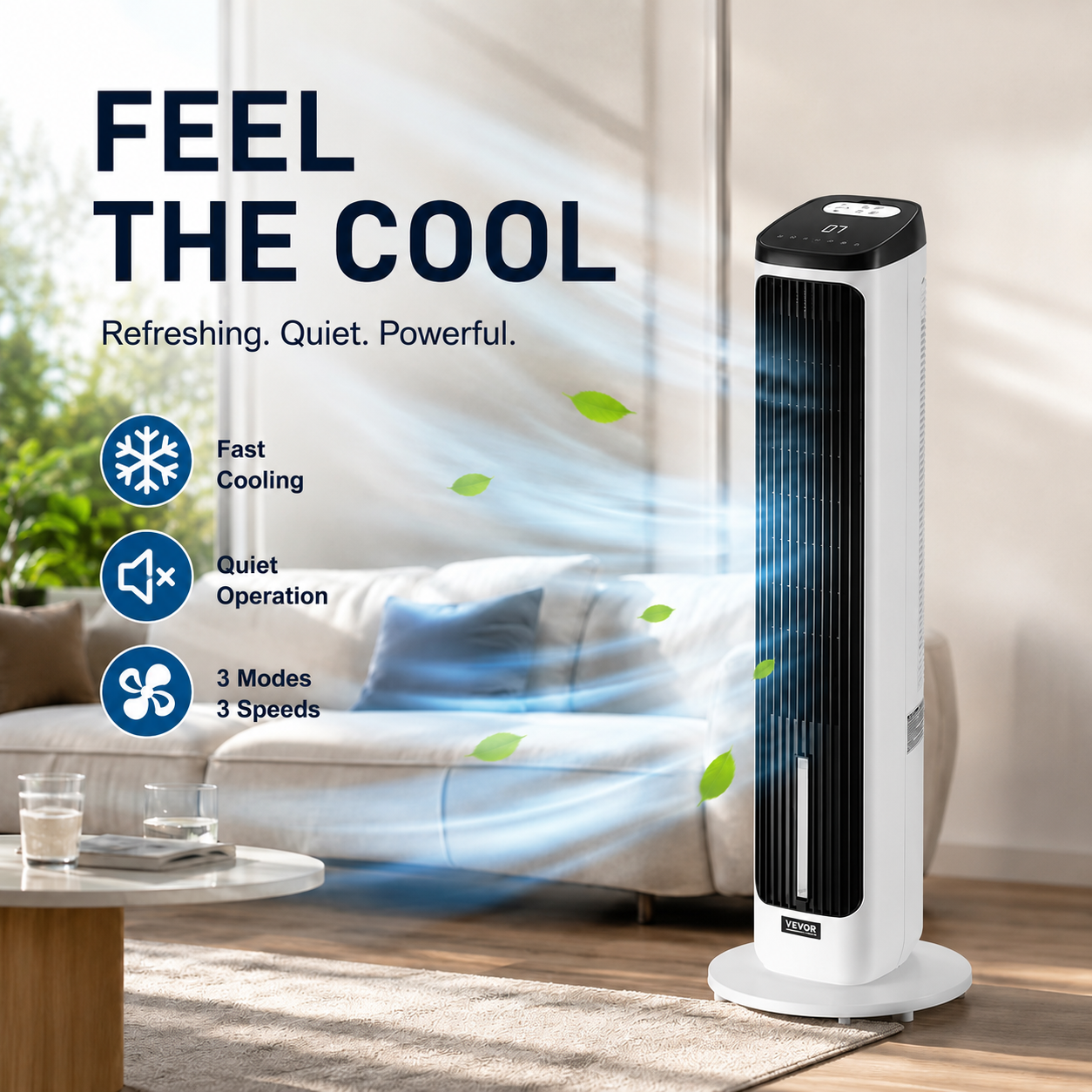 🌀Ventilateur tour USB portable à 3 vitesses – compact, puissant et polyvalent – idéal pour le bureau, la chambre et les déplacements.