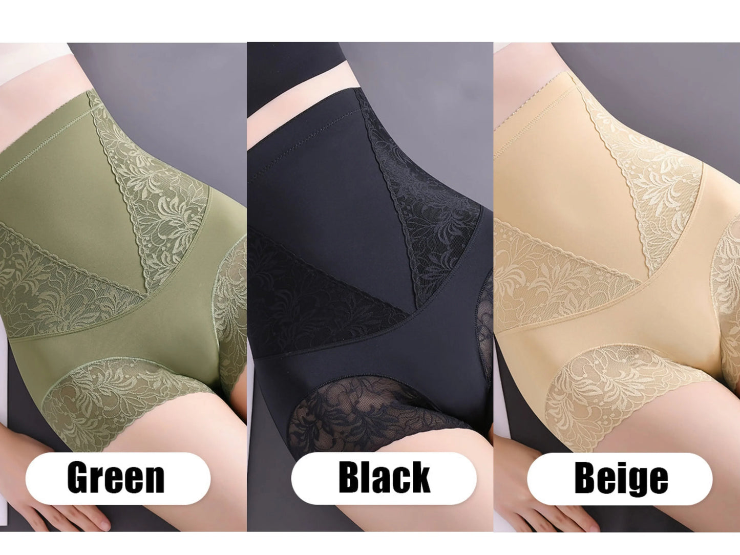 😘Achetez-en 2 et obtenez-en 1 gratuitement💕Culotte Taille Haute pour Femmes avec Contrôle du Ventre et Effet de Rehaussement des Fesses