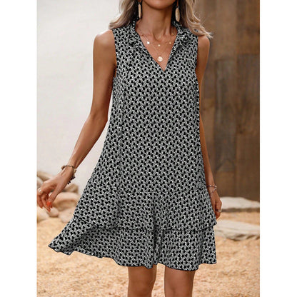 💃 PROMO DERNIER JOUR – 50% ! 🎀 Robe Femme Nœud & Motif Géométrique – Tissu Coton Léger, Coupe Flatteuse & Style Intemporel – Parfaite pour le Quotidien et les Occasions Spéciales ✨👗