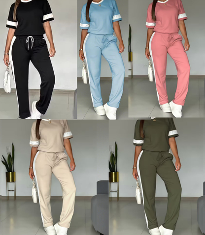 Ensemble 2 Pièces Femme : Confort et Style avec Pantalon Taille Élastique