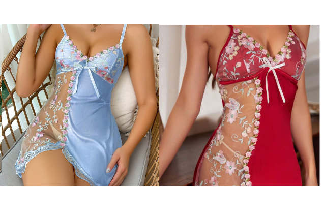 💃✨Nuisette sexy en dentelle avec un nœud, confectionnée dans une matière douce.