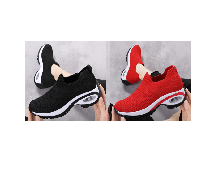👑 Le must-have de la saison ! Chaussures de loisirs orthopédiques pour femmes, avec tige en maille tricotée et tige courte