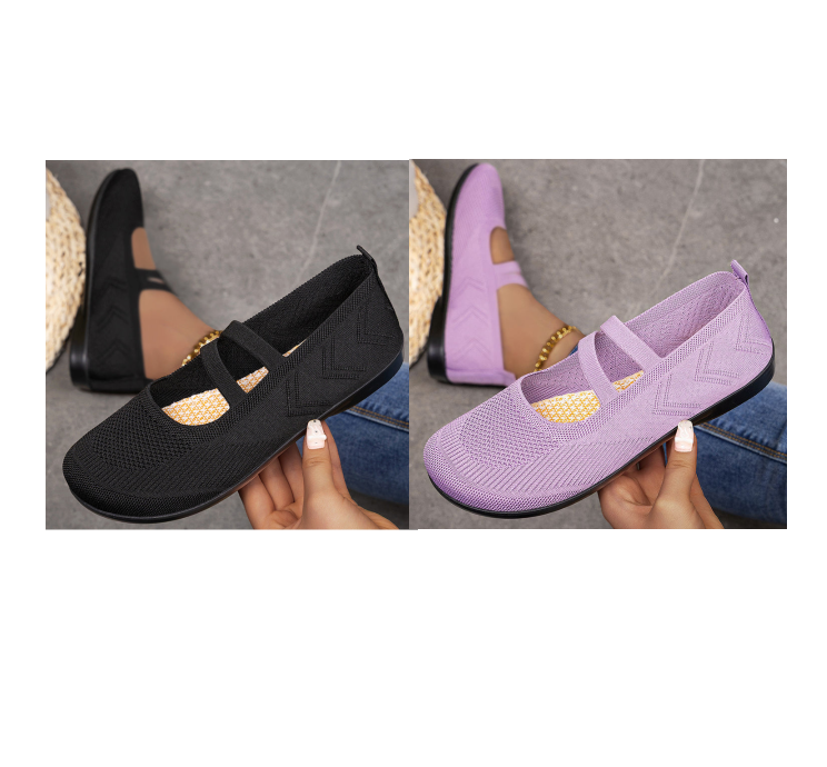 ⏰ Letzte Chance! 49% auf Restbestände！ Ballerines Fly Knit respirantes pour femmes