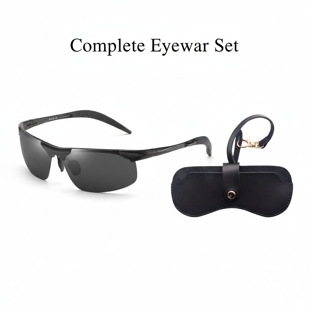🕶️ 50 % DE RÉDUCTION ! ⏰ Lunettes de soleil photochromiques avec verres HD polarisés et anti-éblouissement – Monture sport sans contour – Idéales pour la conduite, la pêche, le vélo et les activités de plein air – Protection fiable par tous les temps ☀️