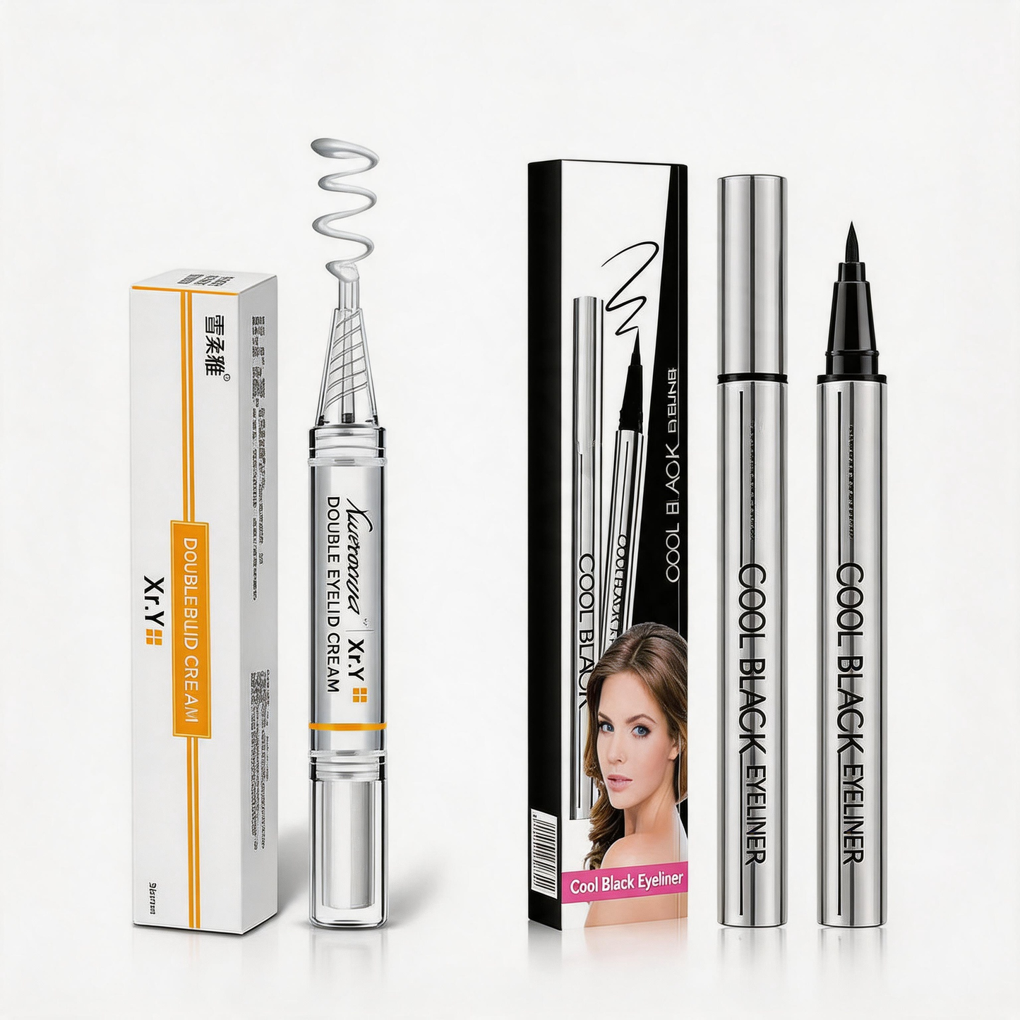 👁️✨ PROMO FLASH 50% ! Stylo Double Paupières 3 Secondes – Effet Immédiat, Tenue 24h, Naturel & Invisible, Formule Douce sans Collage, avec Tige en Y 👁️