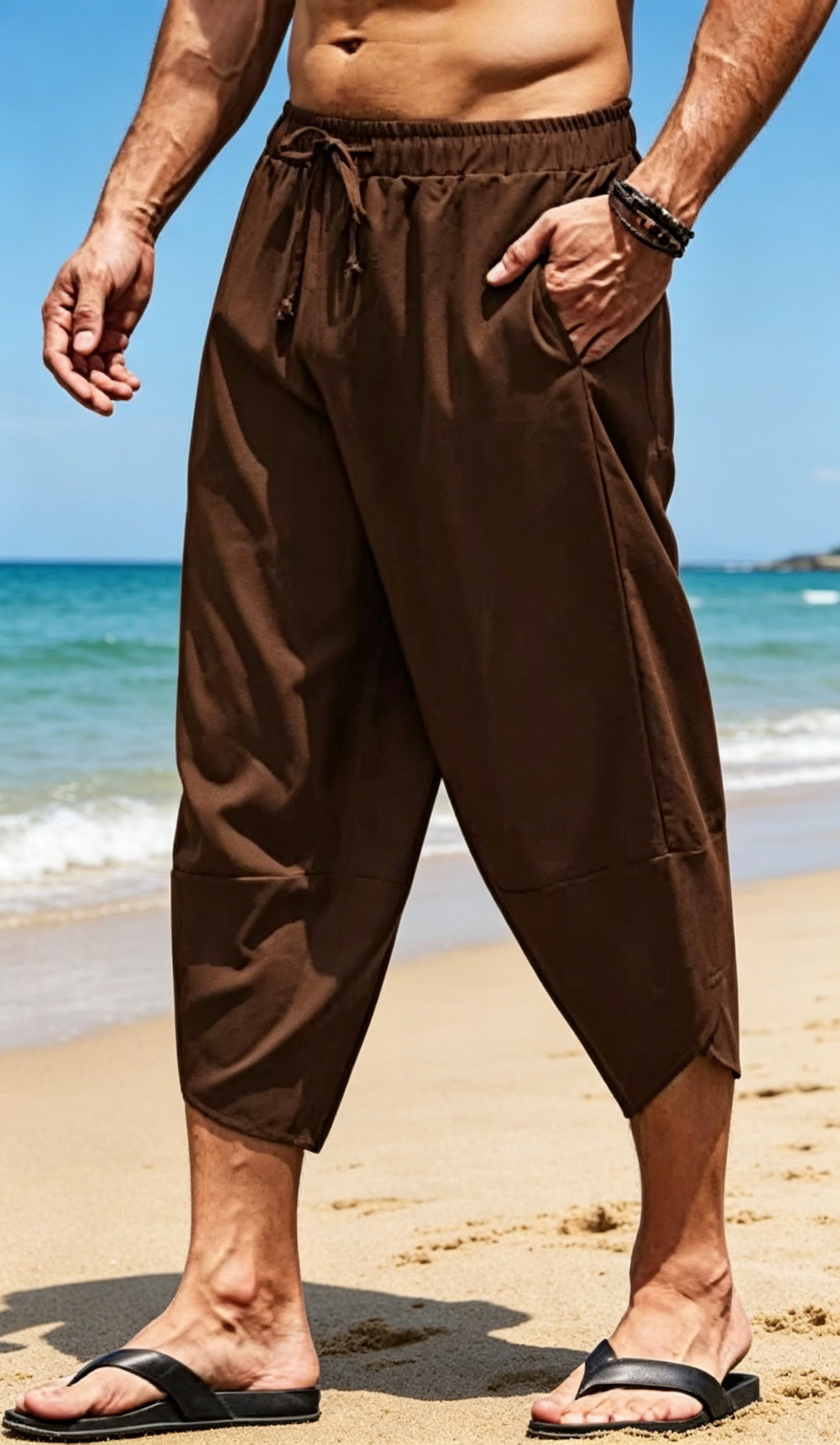 Pantalon Capri harem décontracté pour homme