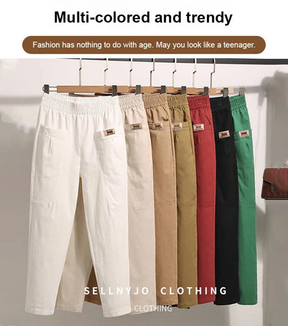 Pantalon en coton à taille élastique pour femme💖💖Promotion du jour -49% OFF