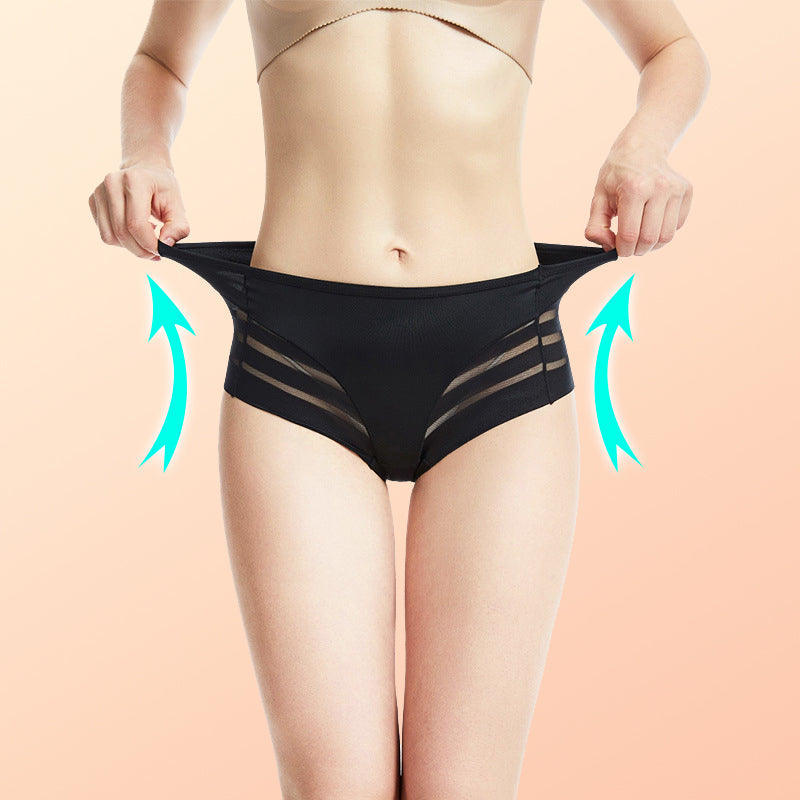 Culottes rayées respirantes et sans coutures | Sous-vêtements invisibles et légers | Culottes pour femmes douces et confortables