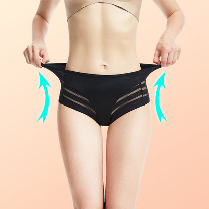 Culottes rayées respirantes et sans coutures | Sous-vêtements invisibles et légers | Culottes pour femmes douces et confortables
