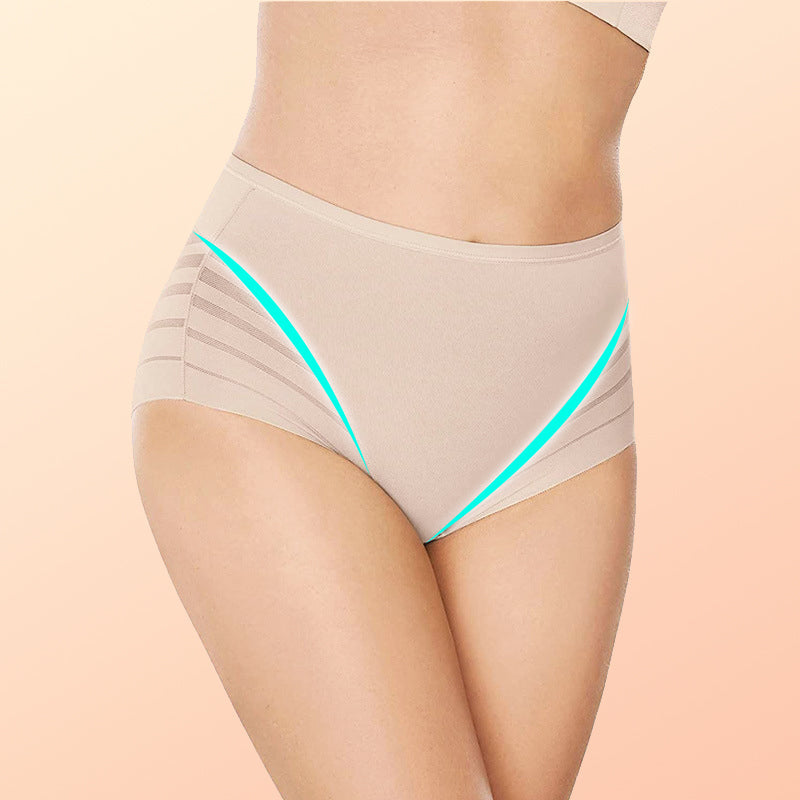 Culottes rayées respirantes et sans coutures | Sous-vêtements invisibles et légers | Culottes pour femmes douces et confortables
