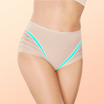 Culottes rayées respirantes et sans coutures | Sous-vêtements invisibles et légers | Culottes pour femmes douces et confortables