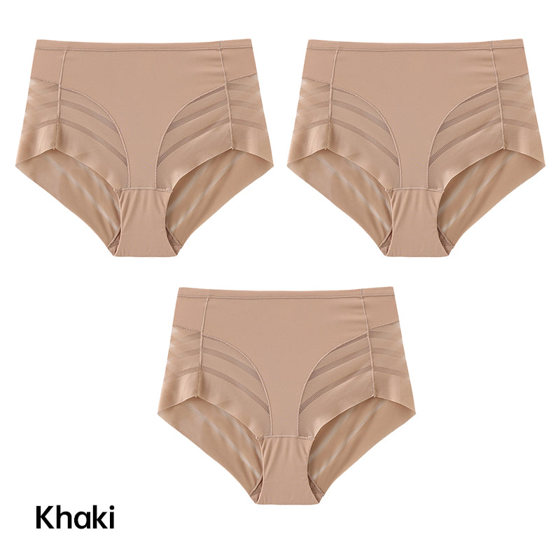 Culottes rayées respirantes et sans coutures | Sous-vêtements invisibles et légers | Culottes pour femmes douces et confortables
