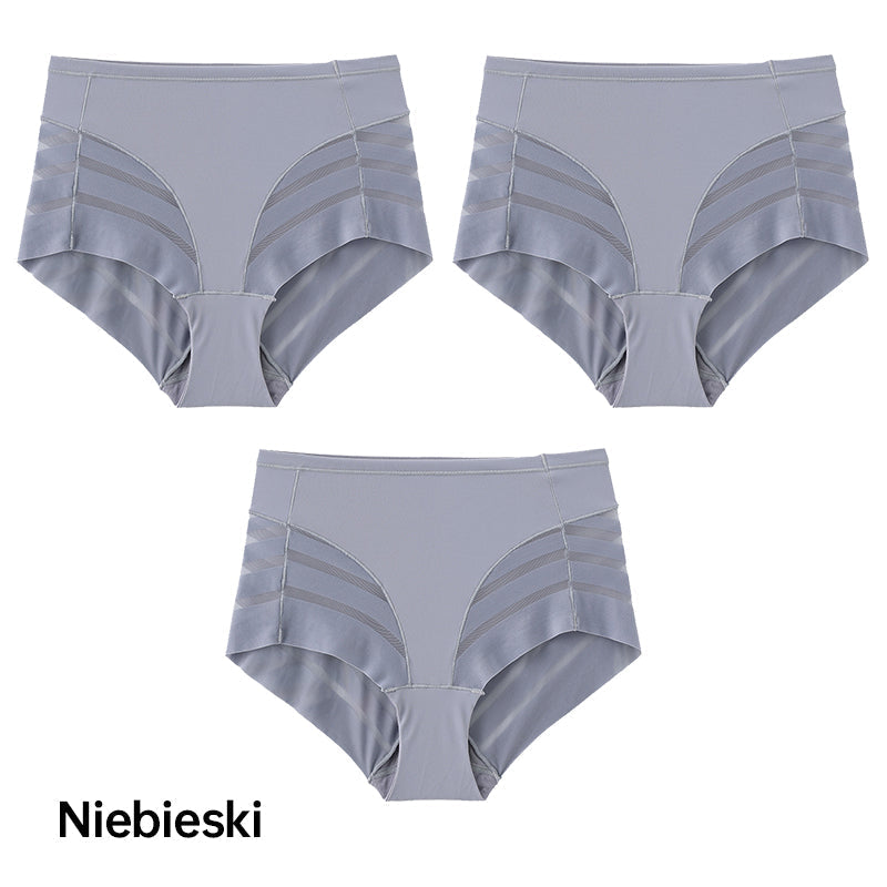 Culottes rayées respirantes et sans coutures | Sous-vêtements invisibles et légers | Culottes pour femmes douces et confortables