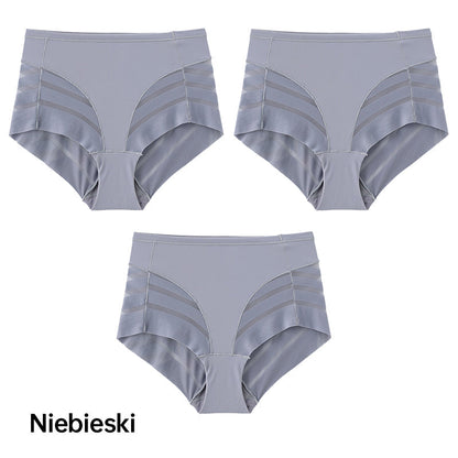 Culottes rayées respirantes et sans coutures | Sous-vêtements invisibles et légers | Culottes pour femmes douces et confortables