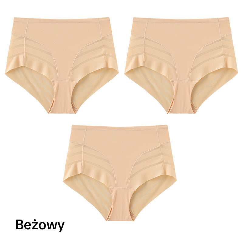 Culottes rayées respirantes et sans coutures | Sous-vêtements invisibles et légers | Culottes pour femmes douces et confortables