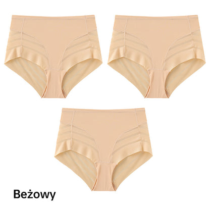 Culottes rayées respirantes et sans coutures | Sous-vêtements invisibles et légers | Culottes pour femmes douces et confortables