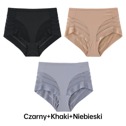 Culottes rayées respirantes et sans coutures | Sous-vêtements invisibles et légers | Culottes pour femmes douces et confortables