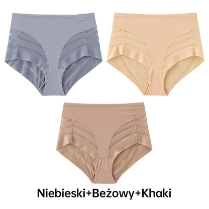 Culottes rayées respirantes et sans coutures | Sous-vêtements invisibles et légers | Culottes pour femmes douces et confortables