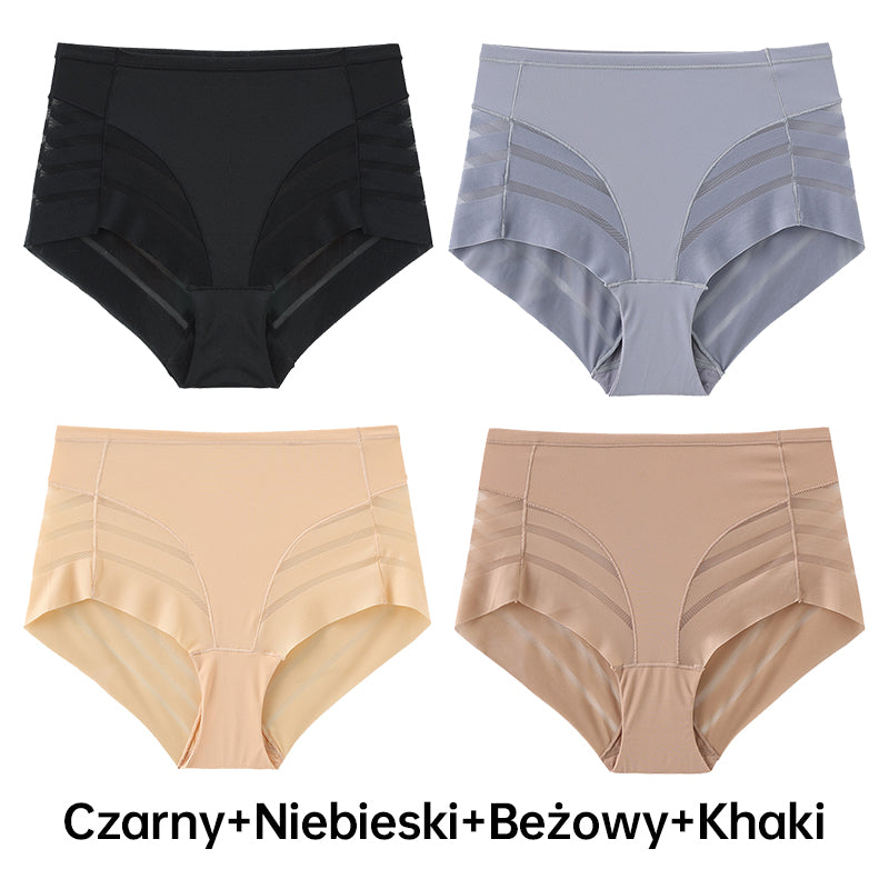 Culottes rayées respirantes et sans coutures | Sous-vêtements invisibles et légers | Culottes pour femmes douces et confortables