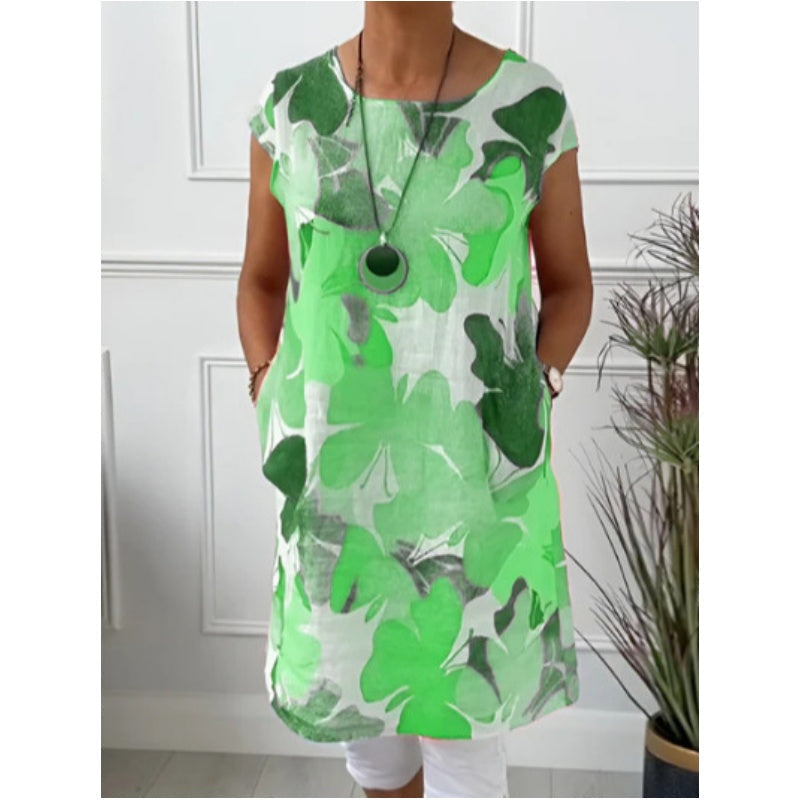 🦋 50% DE RÉDUCTION! 👗 Robe ample à longueur de genou imprimé papillon – Légère, fluide & romantique – Parfaite pour l'été et les journées douces ☀️