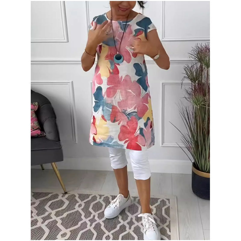 🦋 50% DE RÉDUCTION! 👗 Robe ample à longueur de genou imprimé papillon – Légère, fluide & romantique – Parfaite pour l'été et les journées douces ☀️