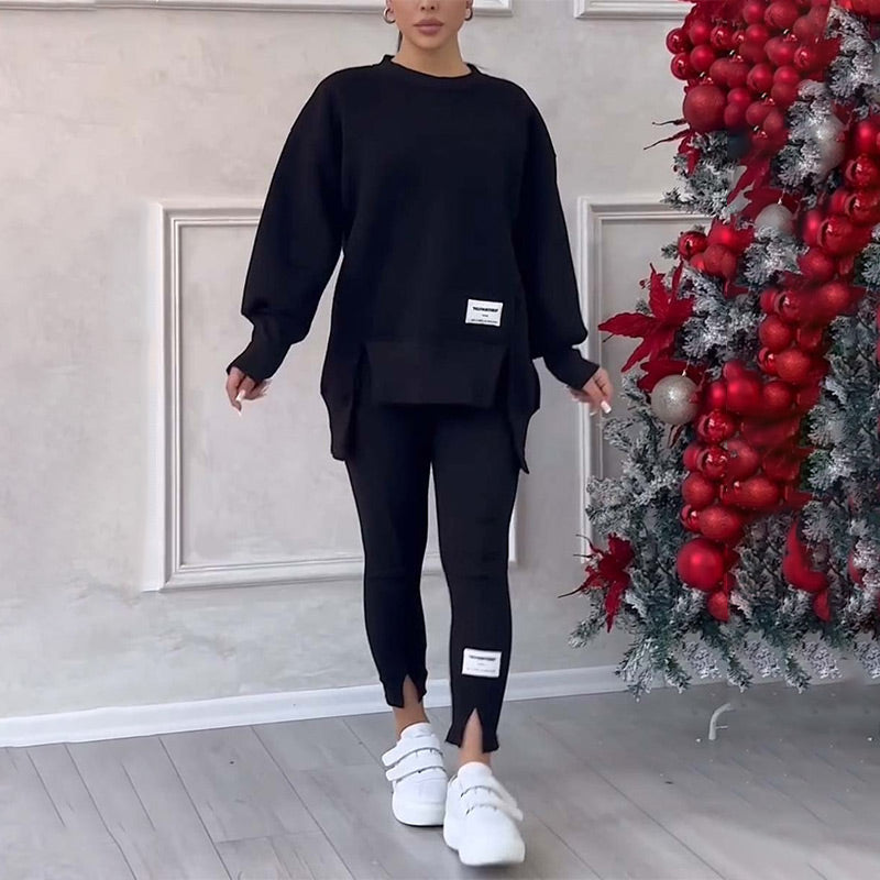 👚 50 % DE RÉDUCTION MAINTENANT ! ✨ Ensemble sweat-shirt et legging décontracté pour femmes - Matière douce et respirante, idéale pour le quotidien et le sport 🏃‍♀️💫