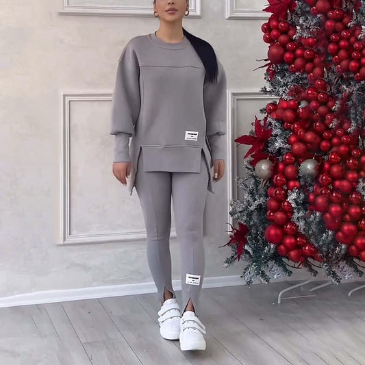 👚 50 % DE RÉDUCTION MAINTENANT ! ✨ Ensemble sweat-shirt et legging décontracté pour femmes - Matière douce et respirante, idéale pour le quotidien et le sport 🏃‍♀️💫