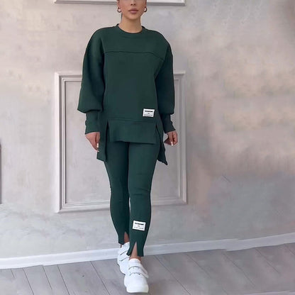 👚 50 % DE RÉDUCTION MAINTENANT ! ✨ Ensemble sweat-shirt et legging décontracté pour femmes - Matière douce et respirante, idéale pour le quotidien et le sport 🏃‍♀️💫