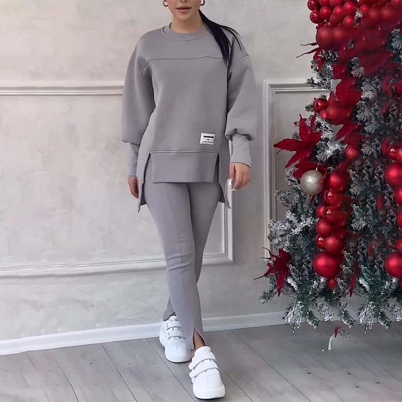 👚 50 % DE RÉDUCTION MAINTENANT ! ✨ Ensemble sweat-shirt et legging décontracté pour femmes - Matière douce et respirante, idéale pour le quotidien et le sport 🏃‍♀️💫
