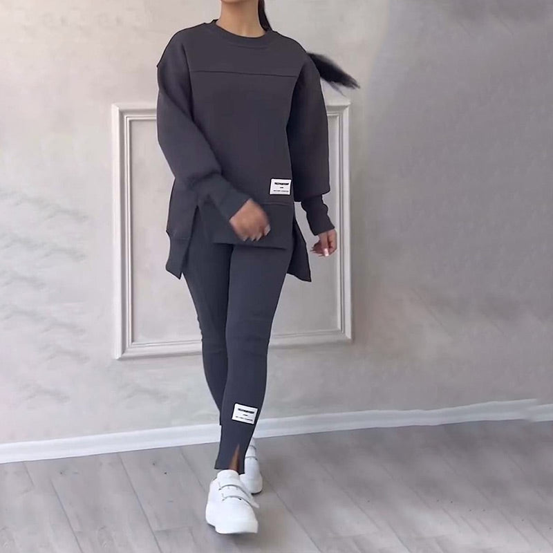 👚 50 % DE RÉDUCTION MAINTENANT ! ✨ Ensemble sweat-shirt et legging décontracté pour femmes - Matière douce et respirante, idéale pour le quotidien et le sport 🏃‍♀️💫