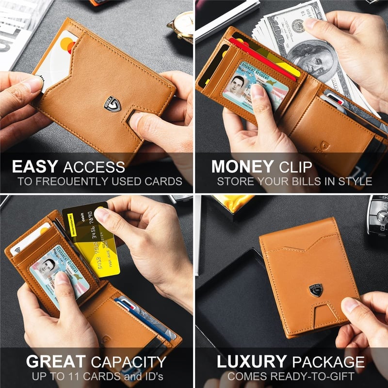 💳🛡️ Portefeuille RFID ultra-mince en microfibre de qualité supérieure – sécurisé, élégant et durable.