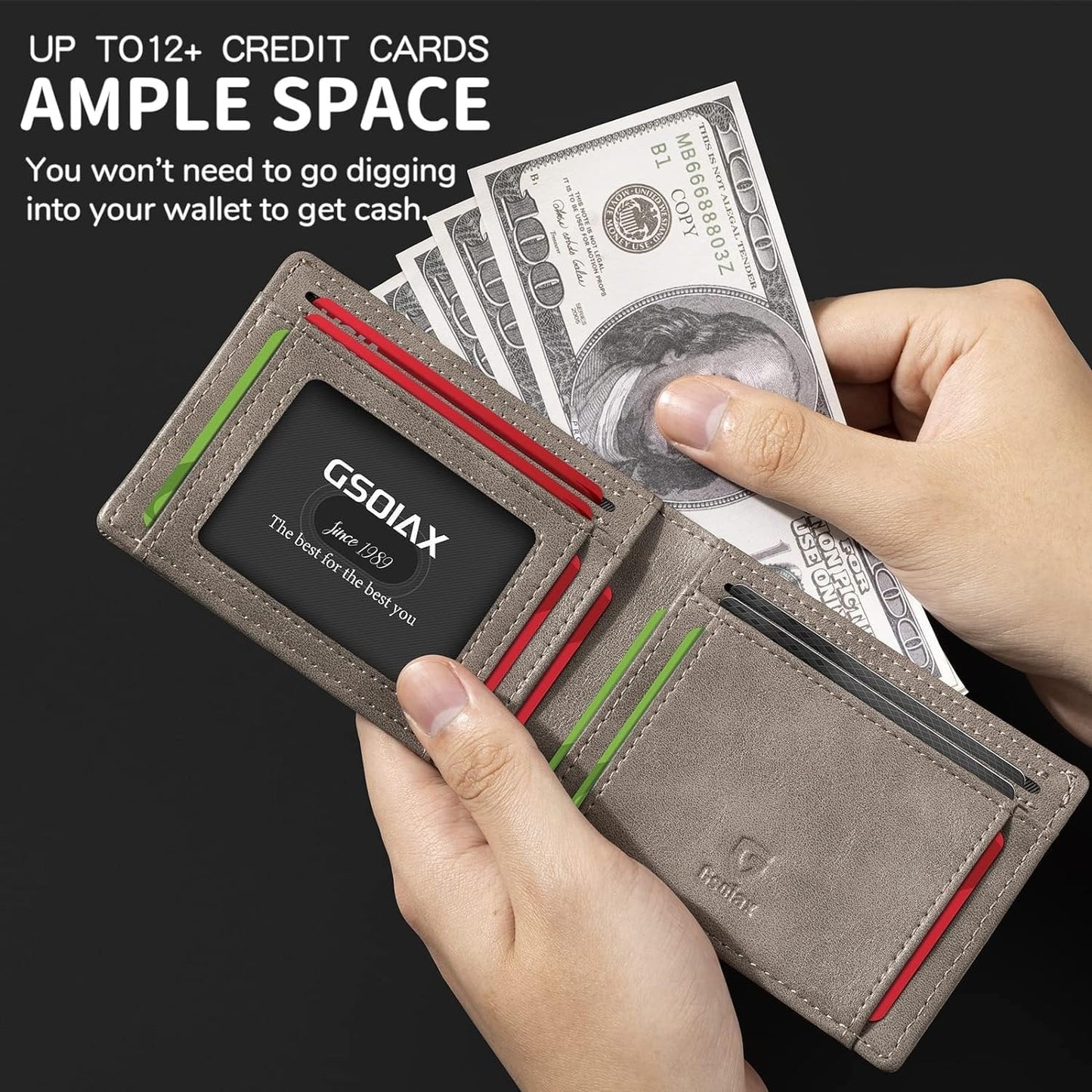 💳🛡️ Portefeuille RFID ultra-mince en microfibre de qualité supérieure – sécurisé, élégant et durable.
