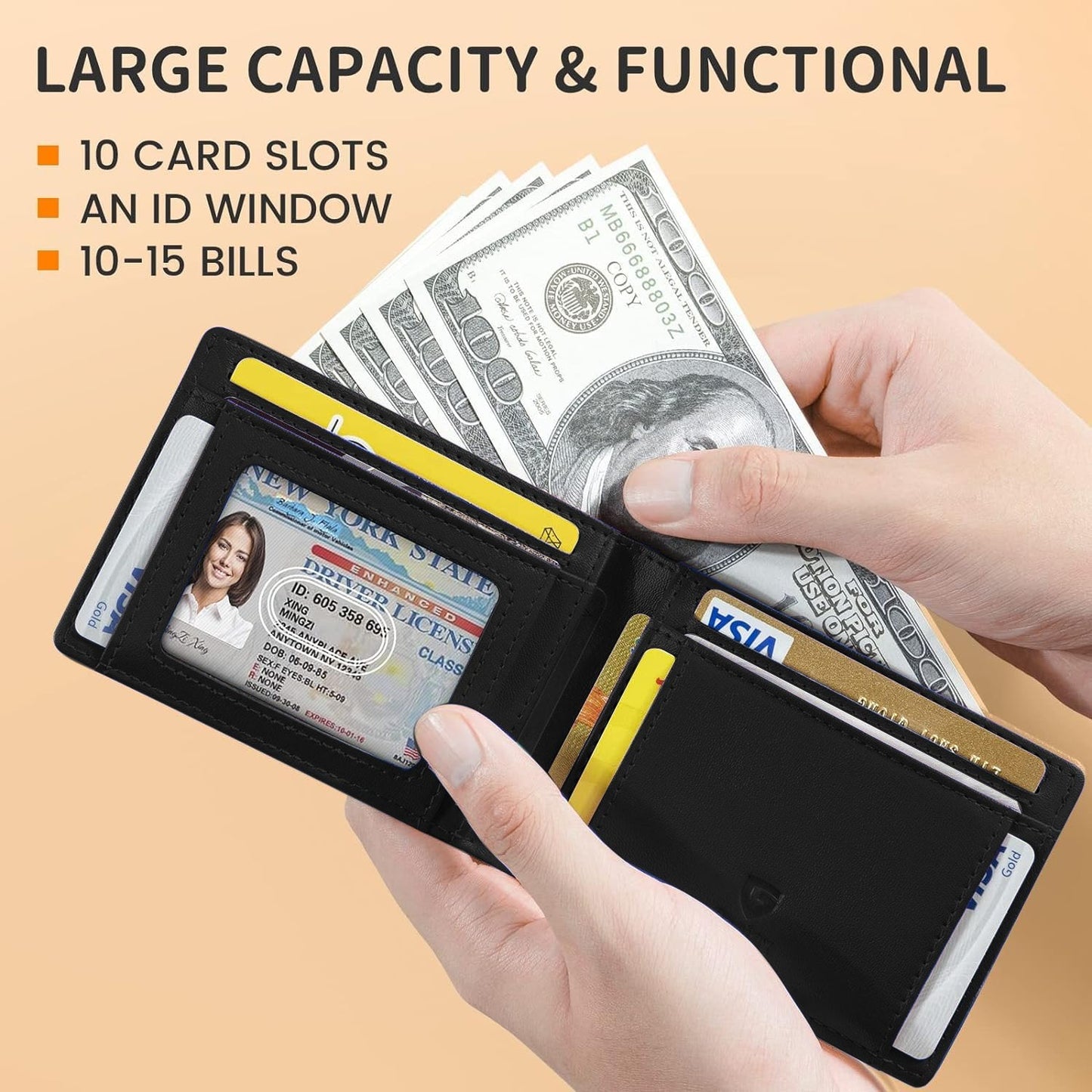 💳🛡️ Portefeuille RFID ultra-mince en microfibre de qualité supérieure – sécurisé, élégant et durable.