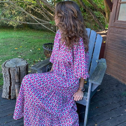 🌸Grande réduction de prix🌸Robe Maxi Bohème Élégante à Manches Bouffantes pour Femmes