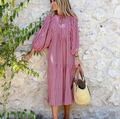 🌸Grande réduction de prix🌸Robe Maxi Bohème Élégante à Manches Bouffantes pour Femmes