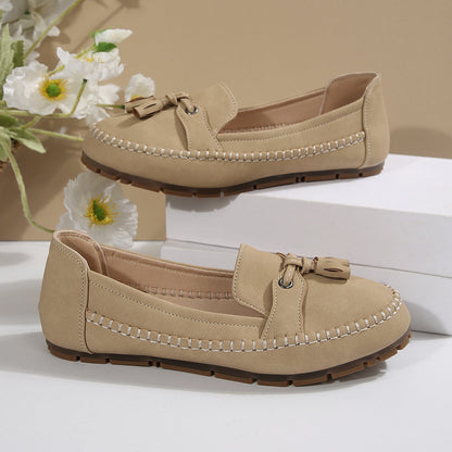 🔥Promotion du dernier jour 50% de réduction - Mocassins confortables et souples de style vintage avec nœud pour femmes