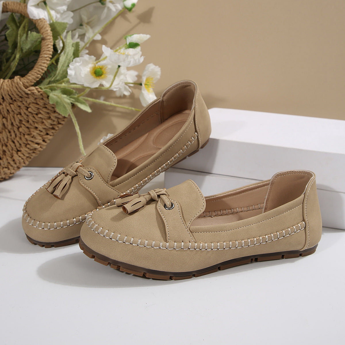 🔥Promotion du dernier jour 50% de réduction - Mocassins confortables et souples de style vintage avec nœud pour femmes