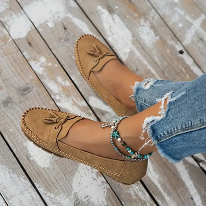 🔥Promotion du dernier jour 50% de réduction - Mocassins confortables et souples de style vintage avec nœud pour femmes