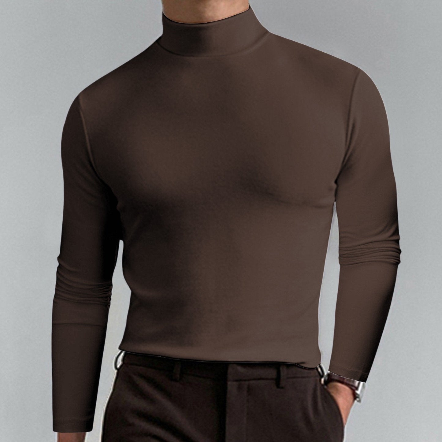 👕 60% de réduction! 🏃‍♂️ T-shirt Homme à Col Montant – Coupe Adjustable, Tissu Respirant & Polyvalent Sport/Quotidien ✨