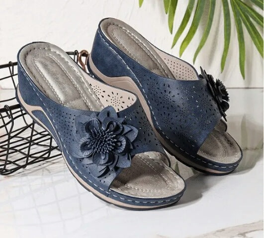 ✨Vente chaude✨Sandales orthopédiques en cuir souple avec soutien de la voûte plantaire