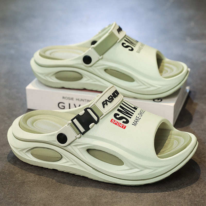 👟 50% DE RÉDUCTION! 🏠 Chausson Homme Antidérapant Semelle Épaisse – Bride convertible, EVA confortable & similicuir – Parfait pour un usage quotidien à la maison ✨